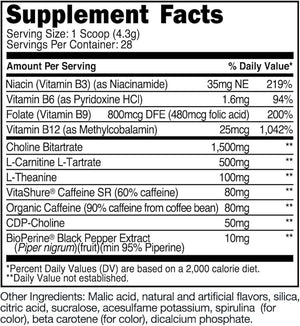 TransformHQ Energy &amp Focus Powder (Crisp Apple) - Boost Shot Clean Energy Drink Mix - Sugar Free - Non-GMO Gluten-Free - 28 Servings