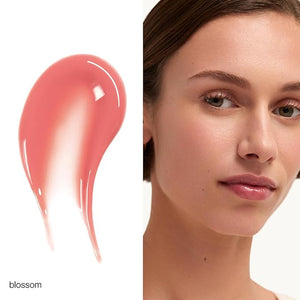 goop Beauty Hydra-Barrier Gel Gloss | Hydrating Lip Gloss to Moisturize &amp; Plump Lips | Hyaluronic Acid &amp; Vitamin E | Blossom - Sheer Petal Pink | 0.13 oz