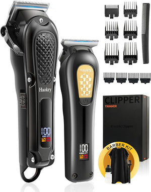 Hair Clippers &amp Trimmer for MenProfessional Barber Clippers and Trimmers SetMens Cordless Hair Clipper for Barbers Haircut KitBeard TrimmerRechargeable Electric Shaver