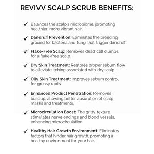 REVIVV Exfoliating Scalp Scrub Shampoo, Himalayan Salt Scrub to Cleanse Scalp, Exfoliator with Rosemary &amp; Tea Tree Oil to Remove Buildup, Reduce Flaking and Promote Healthier, Fuller Hair, 6.7oz