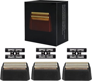 Professional 5 Star Series Finale Shaver Replacement Foil and Cutter Bar Assembly Compatible with wahl Foil Heads 7031-100/7043-100Fit for #8061 8164 Shaver (Black 3 Pack)