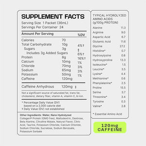 Frog Fuel Ultra Energy Gel &amp; Energized Pre Workout Shot with 120mg Caffeine, 1500mg Beta Alanine, Electrolytes 8g Protein Nano-Hydrolyzed Grass Fed Collagen, 10g Carbs, Berry, 1.2 oz Packets, 24 P