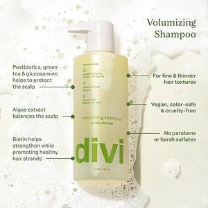 Divi Volumizing Shampoo for Women and Men - Lightweight Volume Shampoo for Fine Hair - Formulated to Cleanse Nourish and Balance the Scalp
