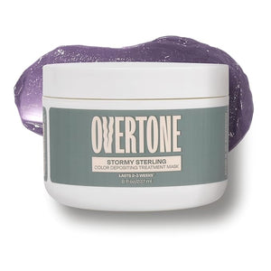 Overtone Color Depositing Semi-Permanent Hair Dye Conditioner - 8 oz For Natural &amp; Color-Treated Hair, Moisturizing Shea Butter &amp; Coconut Oil - Vegan &amp; Cruelty-Free, Vibrant Silver is Stor