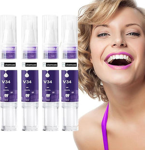 Teeth Whitening Gels PenRemove Stains Effective Painless Insensitive Fresh Fragrance Travel/Dating-Friendly Color Correcting for Tooth Stain Removal (4PCS)