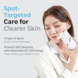 Aalok Snowfit | Red Blue Green LED Light Facial Theraphy, 3in1 Spot Targeted Home Skincare for Firming, Clear Skin, Even Tone