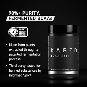 BCAA Powder Kaged BCAAs Amino Acids Fermented Plant Based &amp Vegan Friendly Branched Chain Amino Acid 5g BCAA Unflavored Amino Acid Supplements for Men 72 Servings