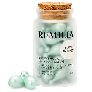 Remilia Hair | Keratin Hair Capsules with Pro-Vitamin B5 ? Nourishing Leave-In Hair Serum for Smoothness Shine &amp Hydration ? 30 Softgel Capsules