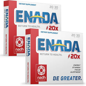 ENADA 20X 20mg NADH Supplement | Boost Energy Mental Focus Stamina | Support Fatigue Cell Regenerator Increases Oxygen Capacity| Natural Energy Supplement for Women and Men |60 Lozenges