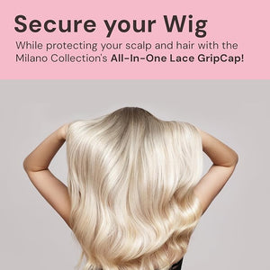 MILANO COLLECTION Lace Wig Grip Cap for Women Adjustable Wig Caps for Women Non Slip with Headband to Secure Lace Top Perfectly in Place One Size Fits All One Size Fits All Chocolate Brown