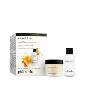 philosophy microdelivery vitamin c resurfacing peel kit - with lactic acid &amp; sunflower seed oil - two-step treatment to smooth rough texture, even skin tone and minimize the appearance of fine lin