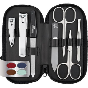 marQus Manicure Sets for Women &amp Men from Solingen Germany with glass nail file - Quality Grooming Kit Incl. Nail Clippers &amp glass nail file Nail Kit Perfect for Pedicure.