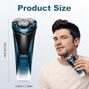 Snapbuy Electric Razor for Men Snapbuy Electric Razor Pro of Father Ipx7 Waterproof Cordless Shaver with 90-Min Runtime 4D Floating Head Rotary Shaver Fast Charging