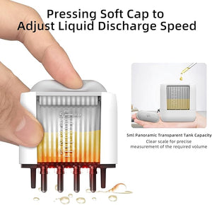 mriya Hair Oil Applicator for Scalp Electric Scalp Oil Applicator with High Vibration Hair Brush for Hair Fluid Essential Oil Serum Use for Home &amp Travel