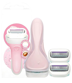 Pure Nourishment Plus Renewing Razor Women's Replacement Razor Blade Cartridges and Refills (Light Pink)