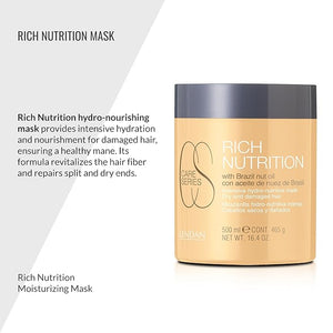 Lendan - Hydrating Hair Mask - Rich Nutrition - 500 ml - for Dry and Damaged Hair - with Brazil Nut Oil - Intensely Nourishes and Hydrates Hair - Repairs Split and Dry Ends