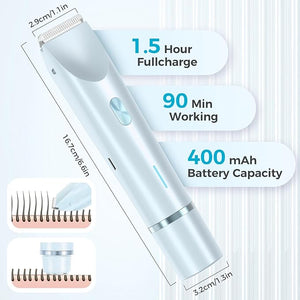 Upgrade 2 in 1 Electric Shaver for Women, 2025 New 2 in 1 Double-Headed Waterproof Wet and Dry, Dual Head Body Shaver Electric Trimmer for Women (Blue)