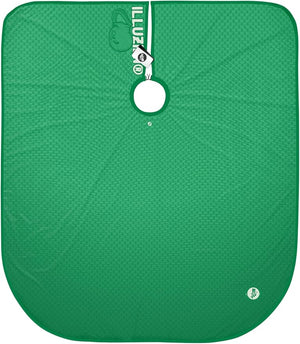 Illuzien Green Ski Mask PRO Barber Cape Hair Cut Drape Water-Resistant Barber Accessories Professional Cape