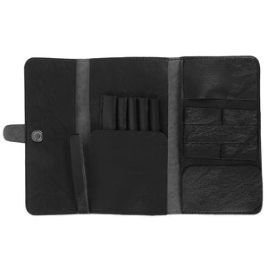 Hair scissor storage organizer Scissors Bag Barber Leather Pouch Case Foldable Hairdressing Tool Holder Bag for Scissors Shear Hair scissor container Comb leather barber scissors case