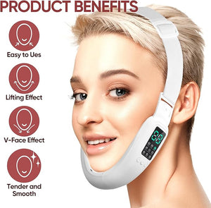 Intelligent Electric Double Chin and V-Shaped Face Machine with 8 Modes &amp 15 Adjustable Intensities - Women's V-Face Machine