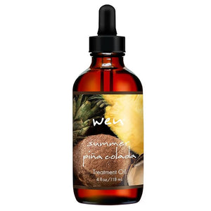 WEN by Chaz Dean Treatment Oil for Hair Scalp &amp Skin - Jojoba Seed Argan &amp Abyssinian Oils For Women &amp Men Hydrating Helps Frizz - Summer Pi?a Colada with Cap 4 fl oz