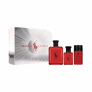 Ralph Lauren - Polo Red Eau de Toilette - Men's Cologne Trio Set ($130 Value) - Full Size 4.2 Fl Oz Travel Size 1.35 Fl Oz &amp Deodorant
