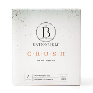 Bathorium Crush 8-Pack Signature Discovery Set Luxury Bath Soaks Dead Sea Salt Epsom Salt pH Balanced for Women Gift Set Each Soak is 4 oz