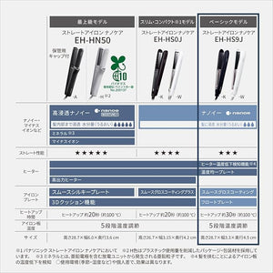 Panasonic EH-HS9J Straight Iron Nano Care AC100-240V Shipped from Japan Released in May 2022 (Black)