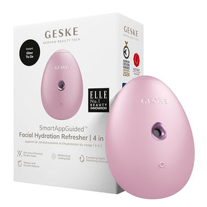 GESKE SmartAppGuided¢â Facial Hydration Refresher | 4 in 1 | Water Atomizer | Moisturizing Spray Machine | Face Mister | Humidifier for Natural Glow | Reduce Redness &amp; Dry Skin