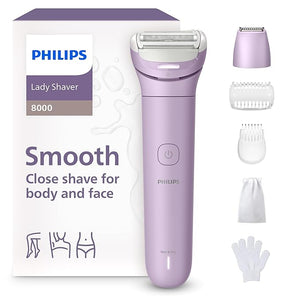 Philips Lady Shaver Series 8000 - Cordless Wet &amp Dry Electric Shaver 3-Blade Shaving System Flexible Shaving Head LED Light for Legs Body &amp Bikini 100 Mins. Runtime Model BRL149/00