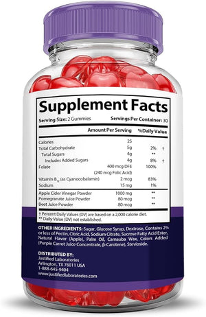 (2 Pack) Bio Lyfe Keto ACV Gummies Advanced Formula 1000MG Biolyfe Keto Gummies Apple Cider Vinegar Formulated with Pomegranate Beet Juice Powder B12 Vegan Non GMO 120 Gummys