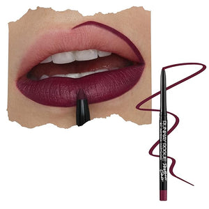 Runway Rogue Designer Liner Lip Pencil, Matte Rich Burgundy-Blackberry Lip Liner Pencil and Lip Liner Sharpener, ¡®Throwback¡¯
