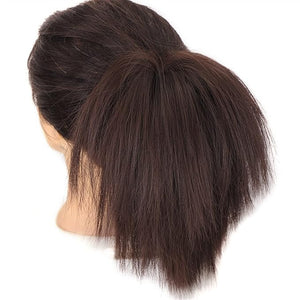 FRANCES Fake Hair Bun 1 Pack Synthetic Messy Bun with Elastic Rubber Band Wig Straight Hair Ponytail Extensions Hair Bun for Women Hair Accessories (Color : 6)