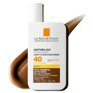 La Roche-Posay Anthelios Sunscreen SPF 50 Ultra-Light Fluid Broad Spectrum SPF 50 Face Sunscreen with Titanium Dioxide Mineral Lightweight &amp Fast-Absorbing Oil-Free Matte Finish