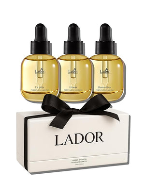 LADOR Perfumed Hair Oil Set Hinoki Osmanthus La Pitta Fragrances Nourishing Treatment for Frizz Control Volume Enhancement 3 x 1 Fl Oz