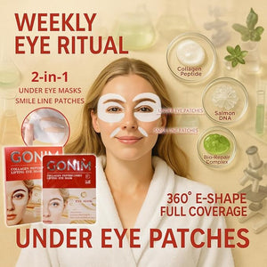GONIM Under Eye Patches with Salmon DNA Collagen Peptide Caffeine &amp Retinol Eye Patches for Puffy Eyes and Dark Circles with PDRN Eye Masks for Dark Circles and Puffiness Gifts for Women 4pa
