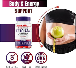 (1 Pack) Quick Shred ACV Gummies Advanced QuickShred with Premium Ingredients All Natural Quick Shred Supplement Gummy for Active Wellness &amp Over Wellness Reviews (60 Gummies)