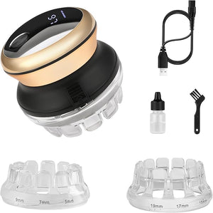 KEMEI Professional Hair Clippers for Men Automatic Circular Hair Trimmer Cordless Self-Haircut Kit with LED Display KM-887 Gold