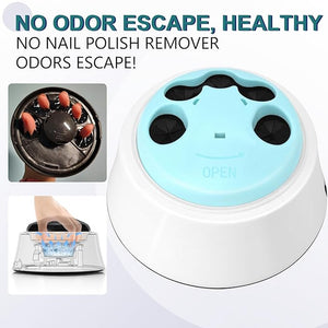 Nail Soaking Bowl, Electric Soak off Bowl Manicure Soaker Nail Polish Remover Machine with Color Cuticle Nail Pusher for Gel Polish, Acrylic Nails, Dip Powder Removal, Blue