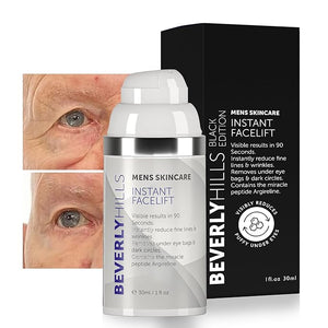 Beverly Hills Mens Instant Facelift and Eye Serum Treatment for Dark Circles Puffy Eyes and Wrinkles