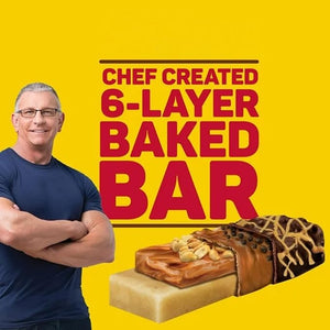 Chef Robert¡¯s Whey Fit Protein Bars Chocolate Peanut Butter 18 Count | Chef Created 6-Layer Baked Bar | Gluten-Free | High Protein Baked Bar