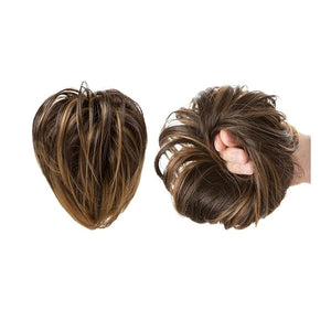 Hair Chignon Straight Hair Bun Hair Pieces Synthetic Messy Bun with Elastic Rubber Band Ponytail Extension Women Hair Accessories Hair Pieces For Women(4BH27)