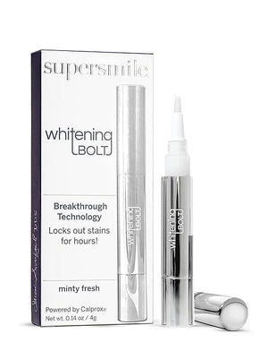 Supersmile Whitening Bolt - Teeth Whitening Pen - Stain Remover &amp Teeth Whitener w/Sealant Protector - Minty Fresh