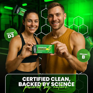 Greens+ Plusbar Energy Natural Gluten-Free Snack with Super Greens Superfoods &amp Almond Butter Vegan Dairy-Free Non-GMO 10g Protein Meal Replacement 12 Pack