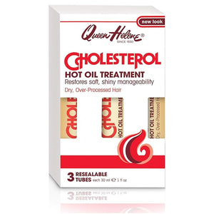 Queen Helene Cholesterol Hot Oil Treatment 1 Oz 3 Count (Pack of 6) (Packaging May Vary)