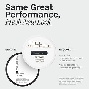 Paul Mitchell Dry Wax Long-Lasting Hold Matte Finish For All Hair Types 1.8 oz