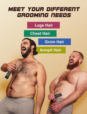 Body Hair Trimmer for Men: Manscape Electric Razor Versatile Hair Trimmer for Groin Beard Nose/Ear Hair Waterproof &amp USB-C RechargeableTravel LockChristmas Gifts for Men