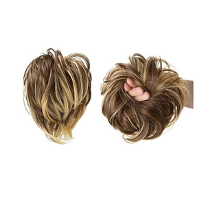 Hair Chignon Straight Hair Bun Hair Pieces Synthetic Messy Bun with Elastic Rubber Band Ponytail Extension Women Hair Accessories Hair Pieces For Women(10H86)
