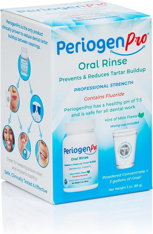 PeriogenPro Oral Rinse Prevents &amp Reduces Tartar Buildup Professional Strength Hint of Mint Flavor 3 oz