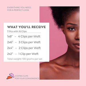 SIYUSI Kinky Straight Clip In Extensions 100% Brazilian Remy Human Hair Clip Ins Scalp-Friendly Invisible Clips Light Auburn Ombre 3.52oz 7Pcs (18 Inch)